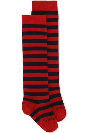 Dolce & Gabbana Logo-embroidered stripe socks