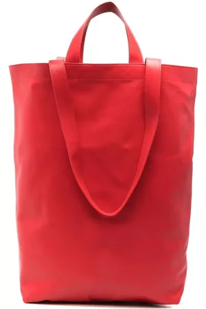 MARSÈLL Women Tote Bags - Oversized leather tote bag - Red