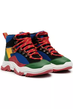 Stella McCartney Colour-block high-top sneakers - Green