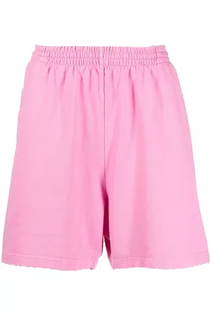 Balenciaga Men Sports Shorts - BB Paris Icon fleece shorts - Pink