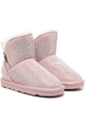 MONNALISA Ankle Boots - Crystal-embellished ankle boots - Pink