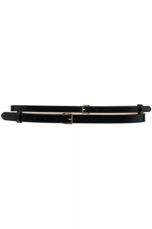 Alexander McQueen Women Belts - Doubled leather belt - Black