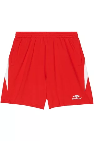 Balenciaga Logo-print slip-on swim shorts - Red