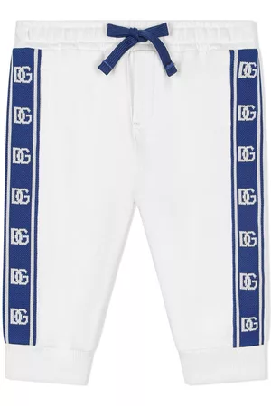 Dolce & Gabbana DG logo-tape track trousers - White