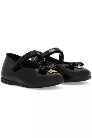 Dolce & Gabbana DG patent-leather ballerina pumps - Black