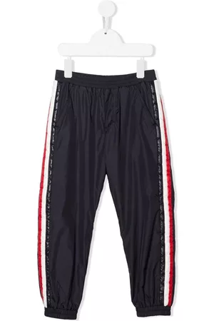 Moncler Tapered-leg feather-down joggers - Blue