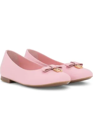 Dolce & Gabbana DG-logo patent leather ballerina shoes