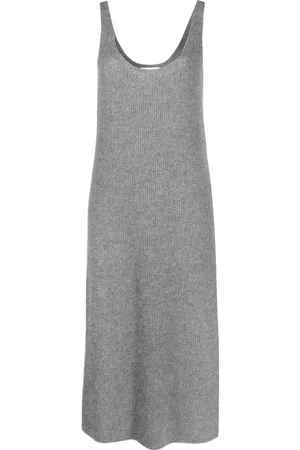 Fabiana Filippi Ribbed knit midi dress - Grey