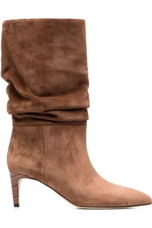 PARIS TEXAS Women Boots - 65mm slouched suede boots - Brown