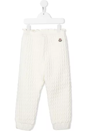 Moncler Cable-knit jogging pants - White