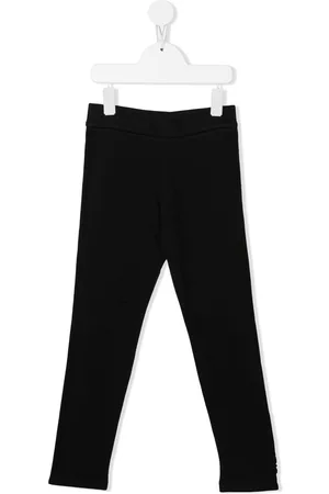 Moncler Boys Straight Leg Pants - Mid-rise straight trousers - Black