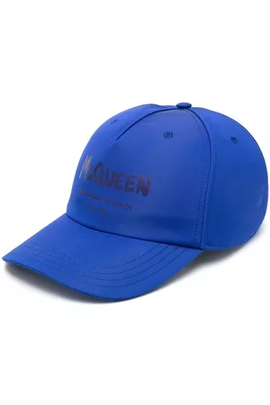 Alexander McQueen Men Caps - Graffiti-print baseball cap - Blue