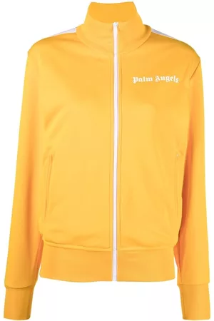 Palm Angels Logo-print zip-up track jacket - Yellow