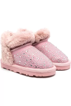 MONNALISA Crystal-embellished ankle boots - Pink