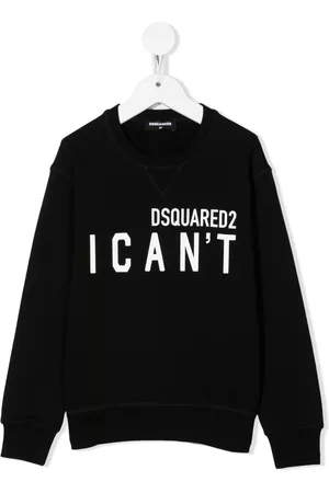Dsquared2 Boys Long sleeved Shirts - Logo-print long-sleeve sweatshirt - Black