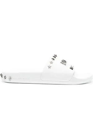 Philipp Plein Gothic Plein stud-studded slides