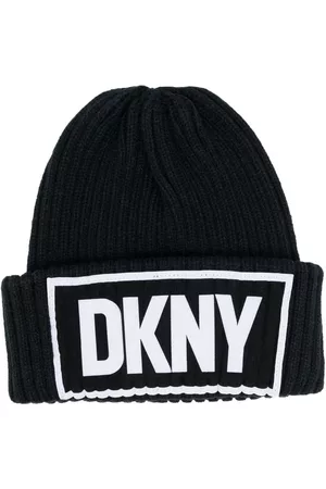 DKNY Girls Hats - Logo-patch knitted hat - Black