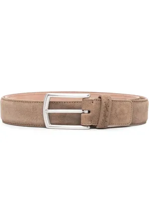 Ermenegildo Zegna FREE-SIZE TRIPLE STITCH BUCKLE BELT