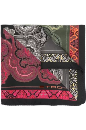 Etro Paisley-print silk scarf - Black