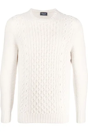 DRUMOHR Cable-knit round neck jumper