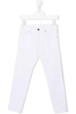 Dsquared2 Logo-patch slim-cut jeans - White