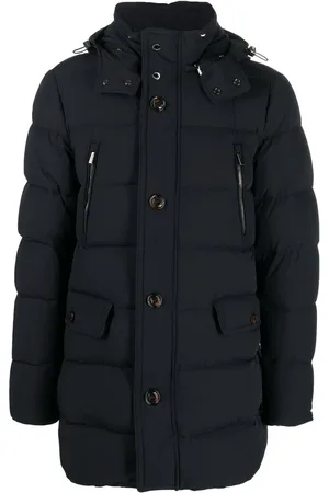 MOORER Button-down padded coat
