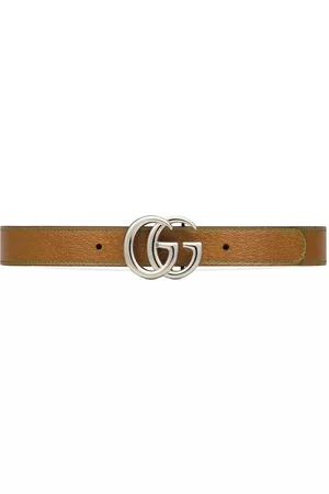 Gucci GG-logo leather belt - Brown