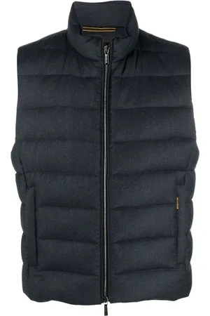 MOORER Zipped padded gilet