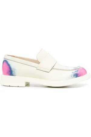 Camper Distressed-effect leather loafers