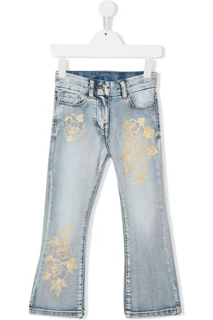 MONNALISA Straight Jeans - Mid-rise straight-leg jeans - Blue