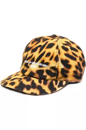 Stella McCartney Women Caps - Leopard-print logo cap - Neutrals