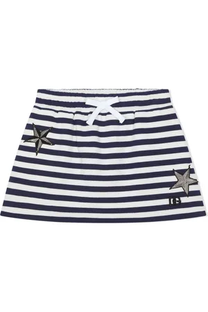 Dolce & Gabbana Star-patch striped skirt
