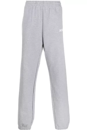 Jacquemus Men Sweatpants - Logo-print organic cotton track pants - Grey