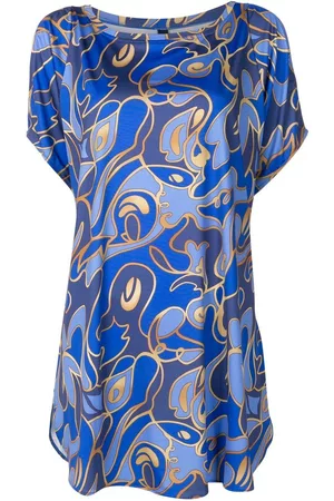 Lygia & Nanny Allat graphic-print tunic dress - Blue