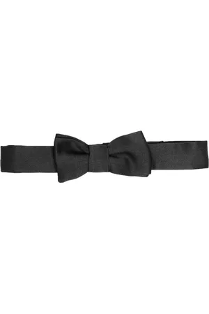 Emporio Armani Boys Bow Ties - Satin bow-detail bow tie - Black