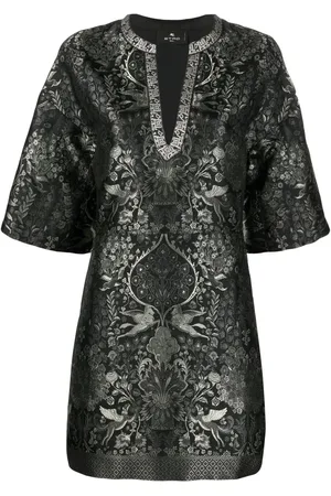 Etro Patterned jacquard shift dress