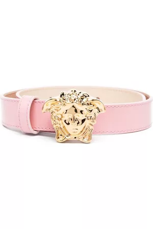 VERSACE Belts - Medusa-Head leather belt - Pink