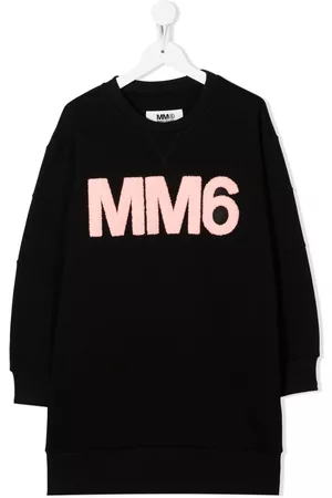 Maison Margiela Logo-print sweatshirt dress - Black