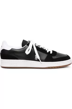 Ralph Lauren Men Low Top & Lifestyle Sneakers - Two-tone lace-up sneakers - Black
