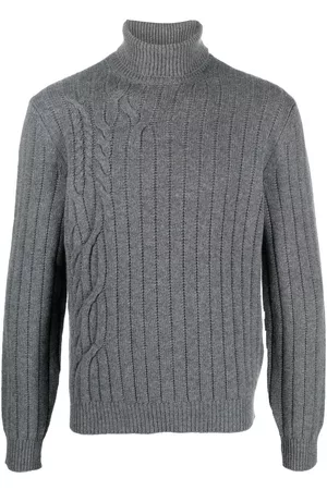 corneliani Knitted roll-neck jumper - Grey