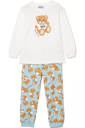 Moschino Teddy Bear-print cotton tracksuit - White