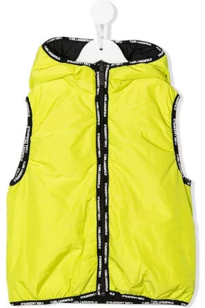 Karl Lagerfeld Boys Puffer Jackets - Logo-print padded gilet jacket - Black
