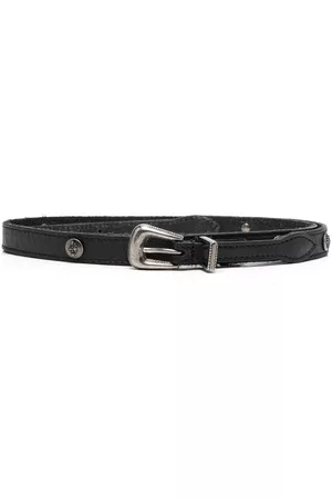 Saint Laurent Stud-embellished leather belt - Black
