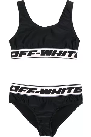 OFF-WHITE Girls High Waisted Bikinis - Logo-band two-piece bikini - Black