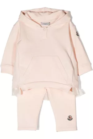 Moncler Hooded logo-patch tracksuit - Pink