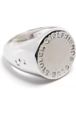Stolen Girlfriends Club Signet Rings - Logo-engraved signet ring - Silver