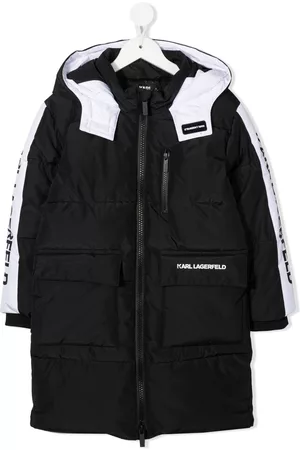 Karl Lagerfeld Boys Puffer Jackets - Logo-print padded jacket - Black