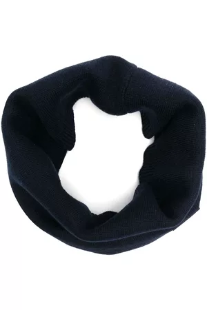 HUGO BOSS Boys Scarves - Logo-patch infinity scarf - Blue