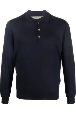 corneliani Long-sleeve wool polo shirt