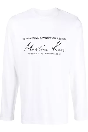 Martine Rose SSENSE Exclusive Black Funnel Neck Logo Long Sleeve T